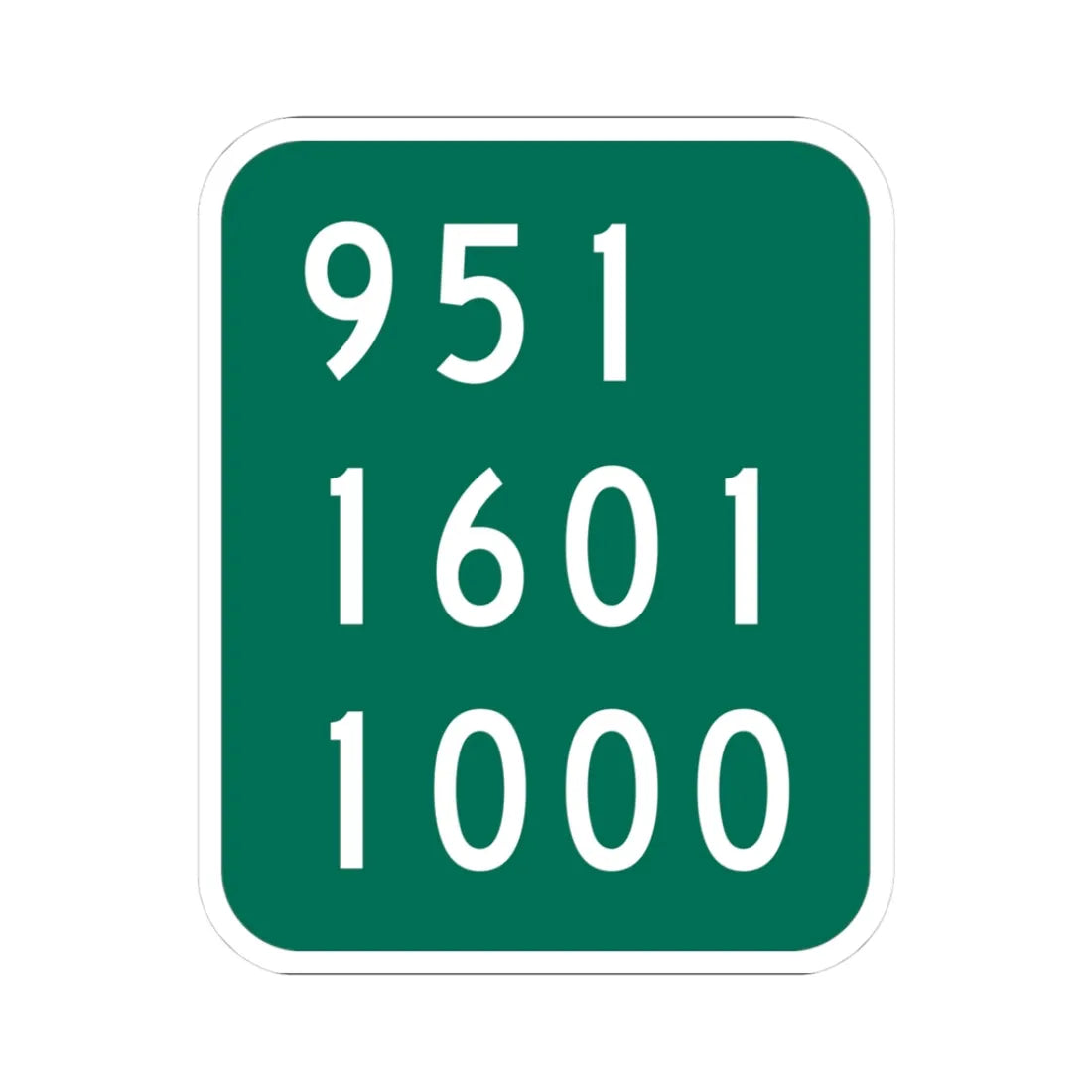 NY-911H (New York) (Road Sign) STICKER Vinyl Kiss-Cut Decal 3 Inch White - The Sticker Space