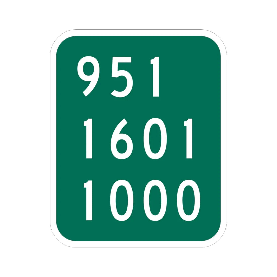 NY-911H (New York) (Road Sign) STICKER Vinyl Kiss-Cut Decal 4 Inch White - The Sticker Space