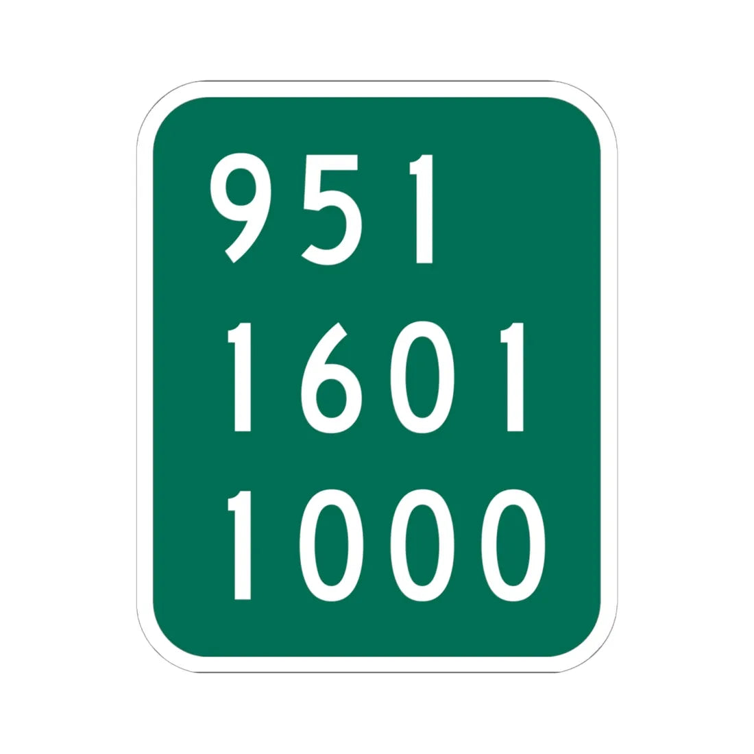 NY-911H (New York) (Road Sign) STICKER Vinyl Kiss-Cut Decal 6 Inch White - The Sticker Space