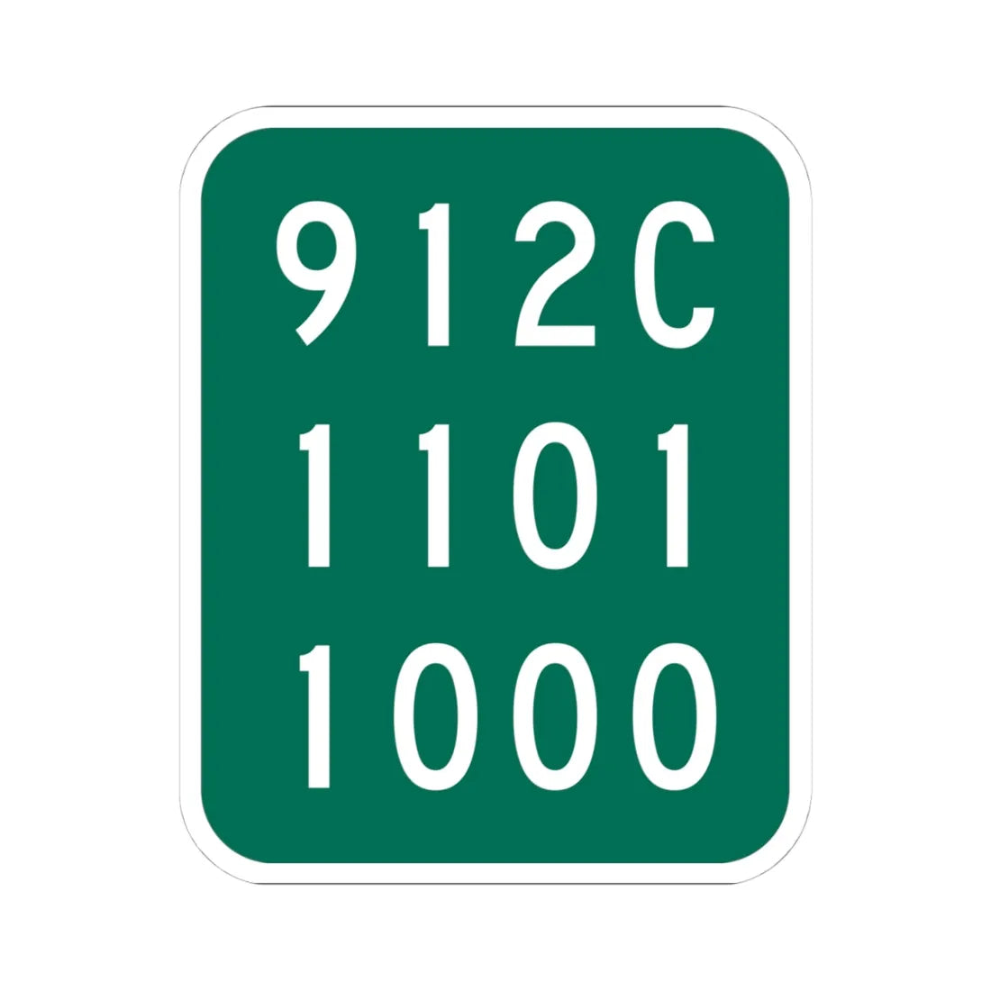 NY-912C (New York) (Road Sign) STICKER Vinyl Kiss-Cut Decal 4 Inch White - The Sticker Space