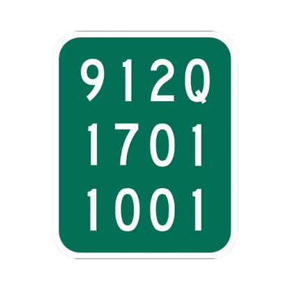 NY-912Q (New York) (Road Sign) STICKER Vinyl Kiss-Cut Decal 2 Inch White - The Sticker Space