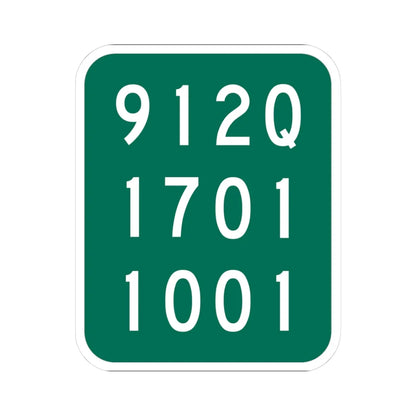 NY-912Q (New York) (Road Sign) STICKER Vinyl Kiss-Cut Decal 3 Inch White - The Sticker Space