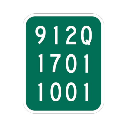 NY-912Q (New York) (Road Sign) STICKER Vinyl Kiss-Cut Decal 4 Inch White - The Sticker Space