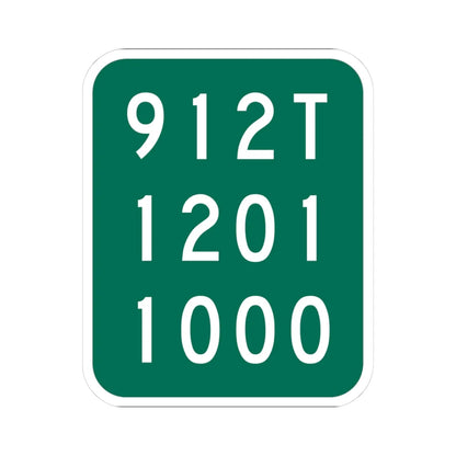 NY-912T (New York) (Road Sign) STICKER Vinyl Kiss-Cut Decal 3 Inch White - The Sticker Space