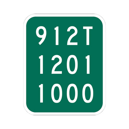 NY-912T (New York) (Road Sign) STICKER Vinyl Kiss-Cut Decal 4 Inch White - The Sticker Space