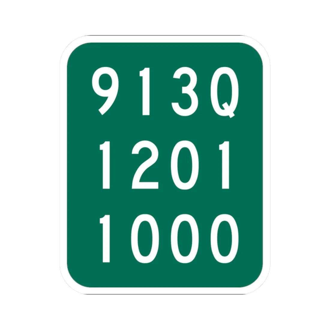 NY-913Q (New York) (Road Sign) STICKER Vinyl Kiss-Cut Decal 2 Inch White - The Sticker Space