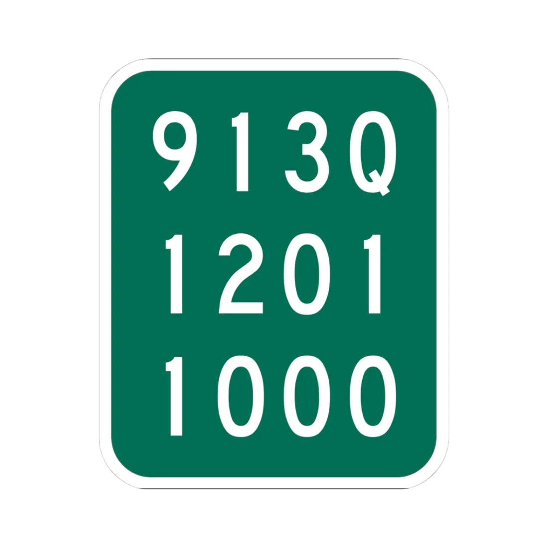 NY-913Q (New York) (Road Sign) STICKER Vinyl Kiss-Cut Decal 3 Inch White - The Sticker Space