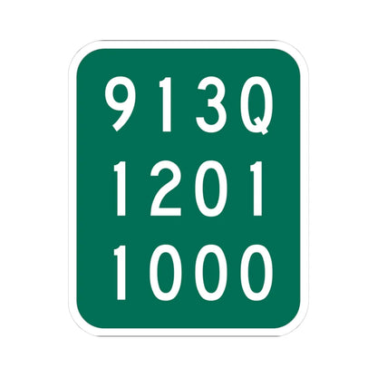 NY-913Q (New York) (Road Sign) STICKER Vinyl Kiss-Cut Decal 3 Inch White - The Sticker Space