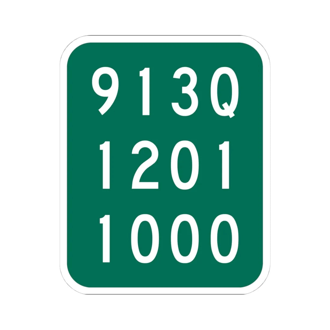 NY-913Q (New York) (Road Sign) STICKER Vinyl Kiss-Cut Decal 4 Inch White - The Sticker Space