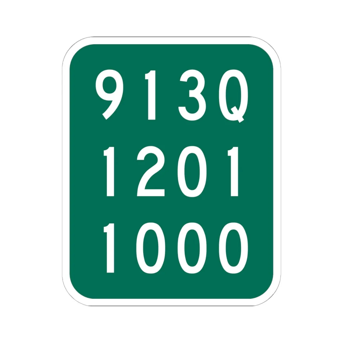 NY-913Q (New York) (Road Sign) STICKER Vinyl Kiss-Cut Decal 6 Inch White - The Sticker Space