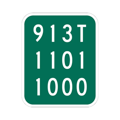 NY-913T (New York) (Road Sign) STICKER Vinyl Kiss-Cut Decal 6 Inch White - The Sticker Space