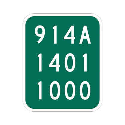 NY-914A (New York) (Road Sign) STICKER Vinyl Kiss-Cut Decal 4 Inch White - The Sticker Space