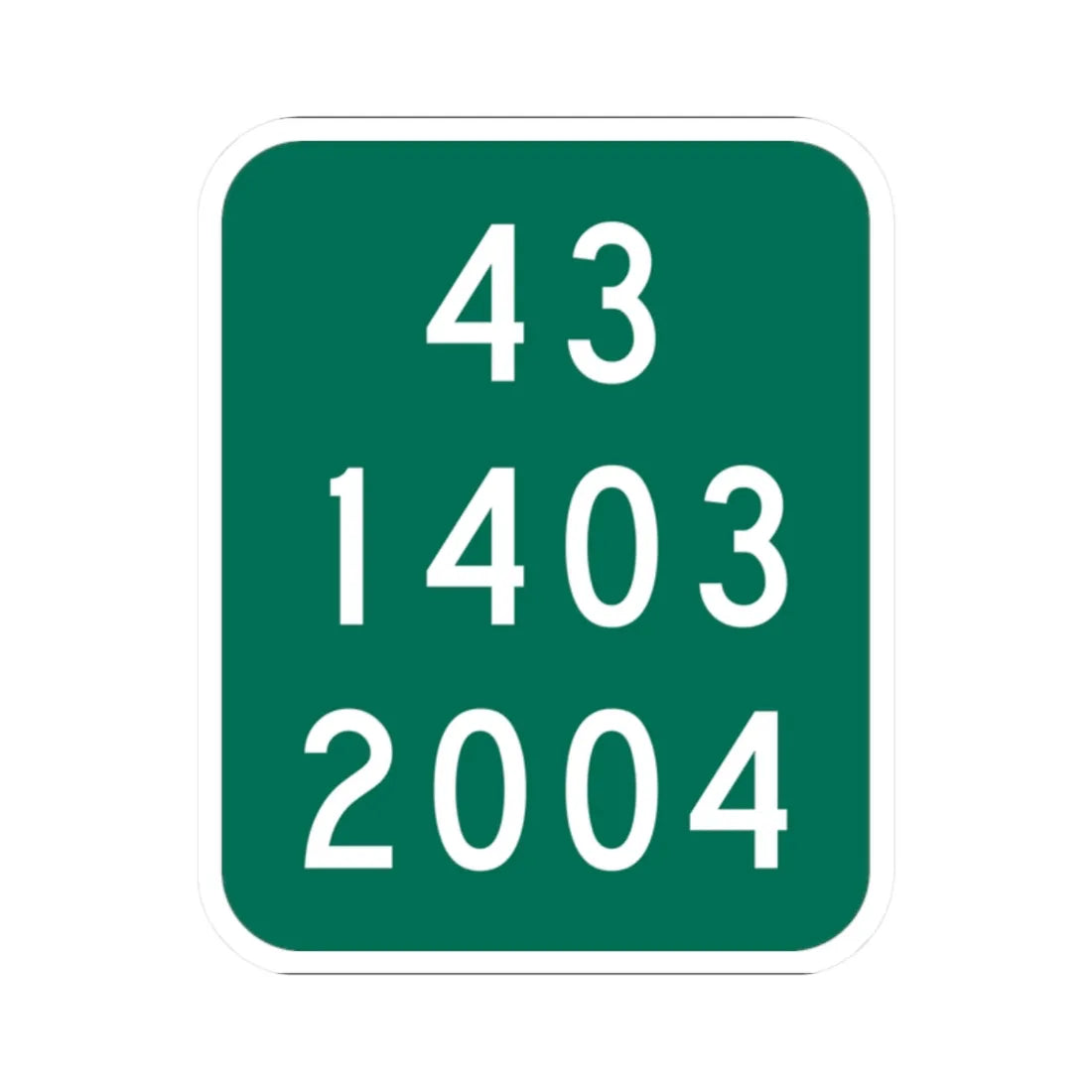 NY-915E (New York) (Road Sign) STICKER Vinyl Kiss-Cut Decal 2 Inch White - The Sticker Space