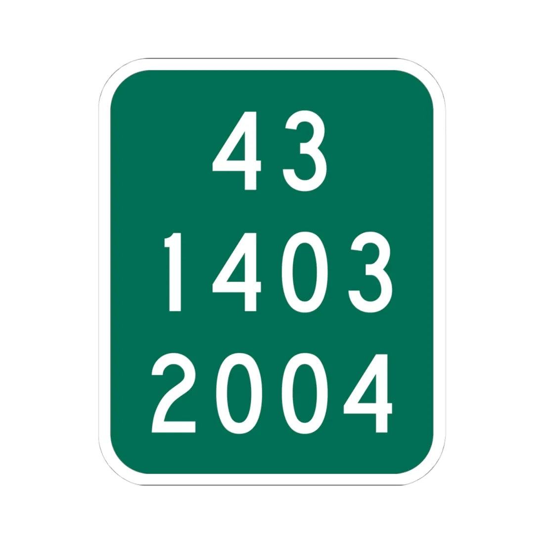 NY-915E (New York) (Road Sign) STICKER Vinyl Kiss-Cut Decal 4 Inch White - The Sticker Space