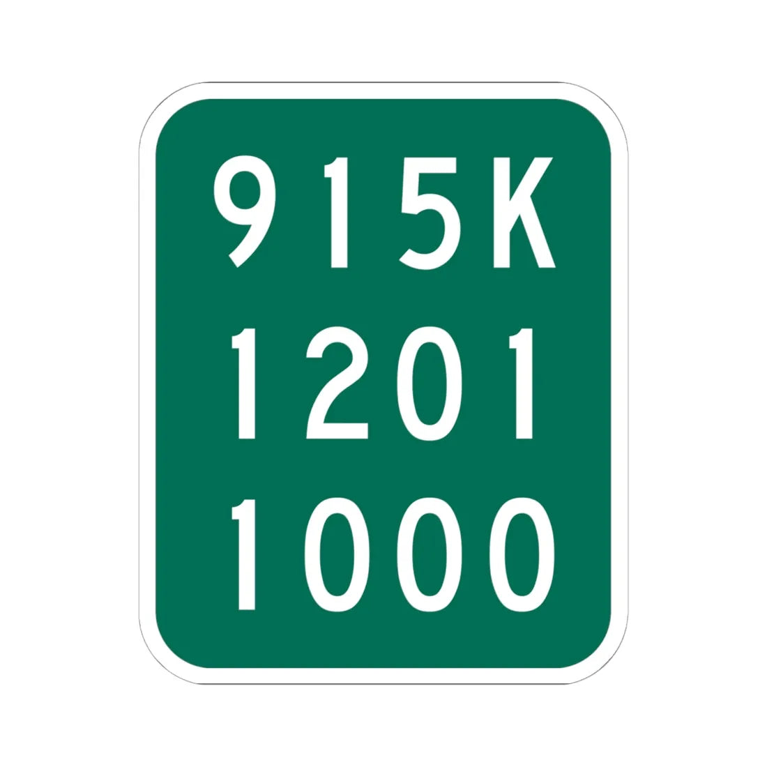NY-915K (New York) (Road Sign) STICKER Vinyl Kiss-Cut Decal 6 Inch White - The Sticker Space