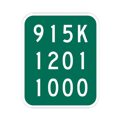 NY-915K (New York) (Road Sign) STICKER Vinyl Kiss-Cut Decal 6 Inch White - The Sticker Space