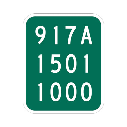 NY-917A (New York) (Road Sign) STICKER Vinyl Kiss-Cut Decal 4 Inch White - The Sticker Space