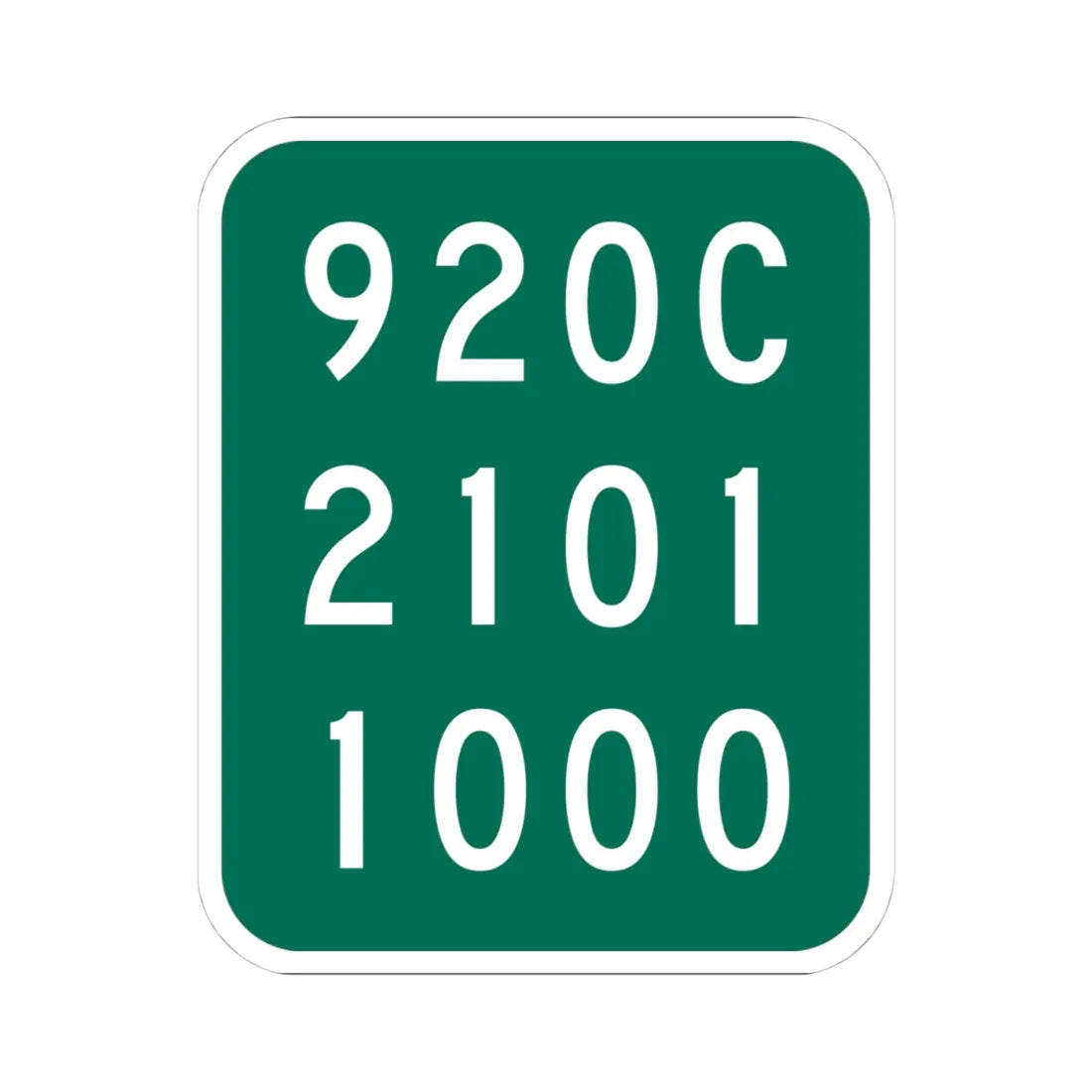 NY-920C (New York) (Road Sign) STICKER Vinyl Kiss-Cut Decal 4 Inch White - The Sticker Space