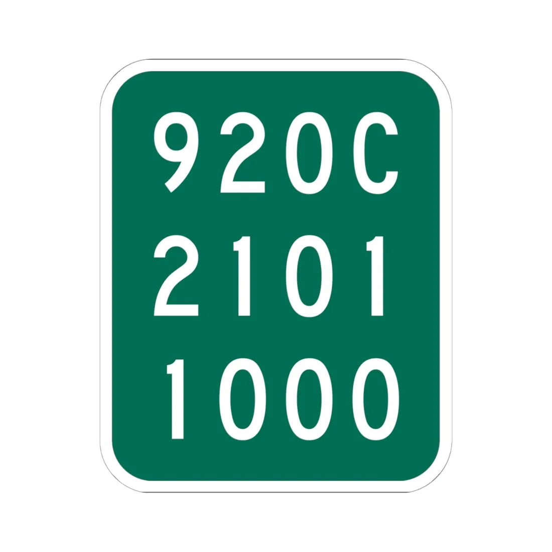 NY-920C (New York) (Road Sign) STICKER Vinyl Kiss-Cut Decal 6 Inch White - The Sticker Space