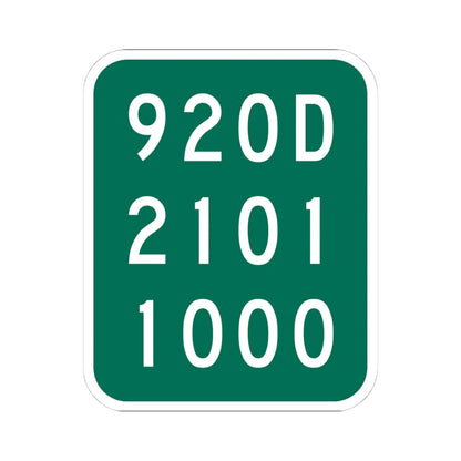 NY-920D (New York) (Road Sign) STICKER Vinyl Kiss-Cut Decal 4 Inch White - The Sticker Space