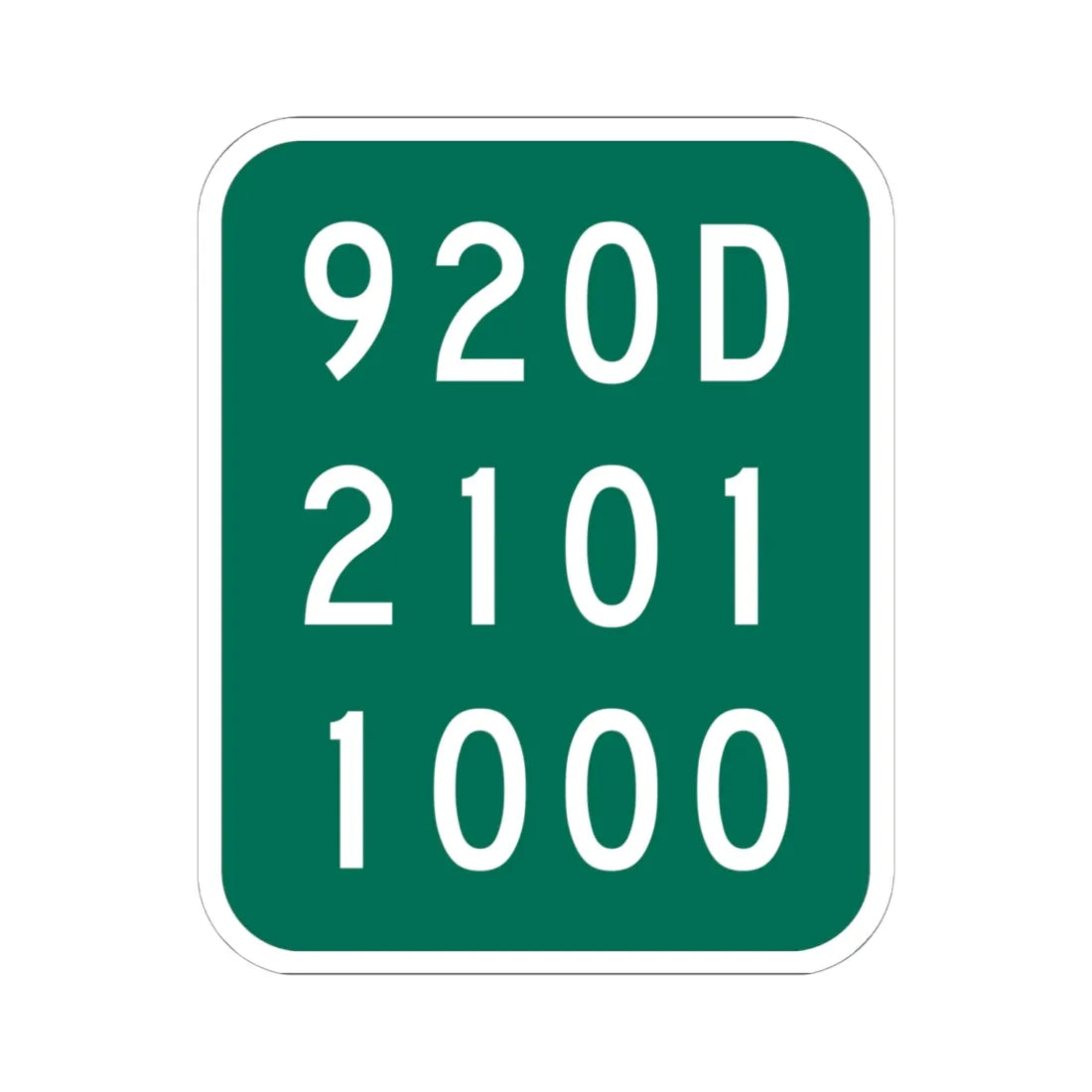 NY-920D (New York) (Road Sign) STICKER Vinyl Kiss-Cut Decal 6 Inch White - The Sticker Space