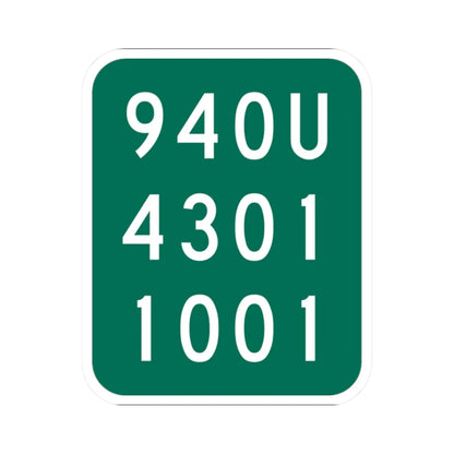 NY-940U (New York) (Road Sign) STICKER Vinyl Kiss-Cut Decal 2 Inch White - The Sticker Space