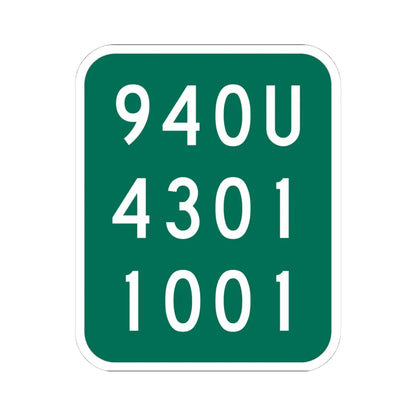 NY-940U (New York) (Road Sign) STICKER Vinyl Kiss-Cut Decal 4 Inch White - The Sticker Space