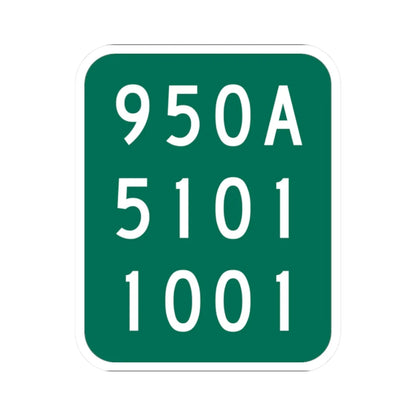 NY-950A (New York) (Road Sign) STICKER Vinyl Kiss-Cut Decal 2 Inch White - The Sticker Space