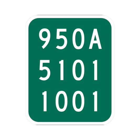 NY-950A (New York) (Road Sign) STICKER Vinyl Kiss-Cut Decal 2 Inch White - The Sticker Space