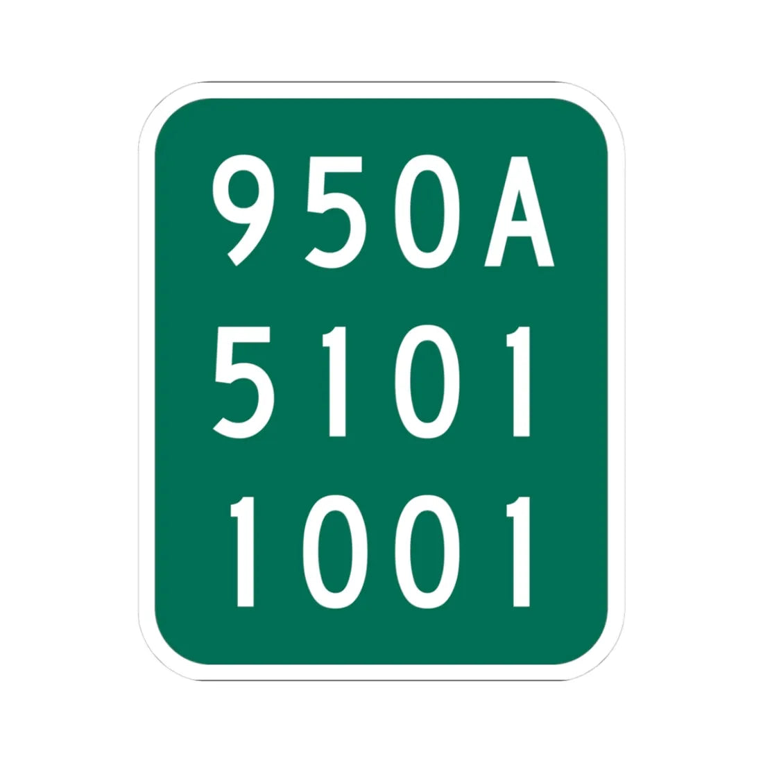 NY-950A (New York) (Road Sign) STICKER Vinyl Kiss-Cut Decal 3 Inch White - The Sticker Space