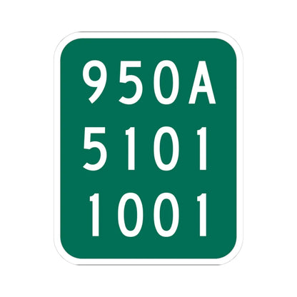 NY-950A (New York) (Road Sign) STICKER Vinyl Kiss-Cut Decal 3 Inch White - The Sticker Space
