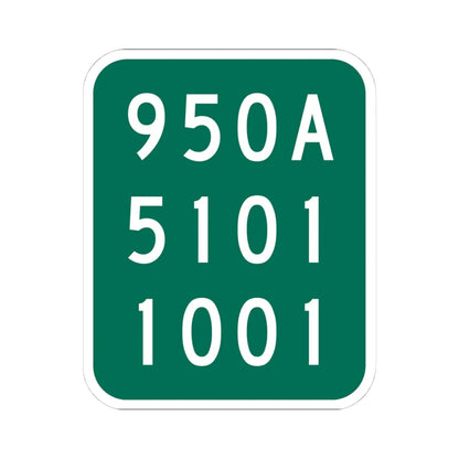 NY-950A (New York) (Road Sign) STICKER Vinyl Kiss-Cut Decal 4 Inch White - The Sticker Space