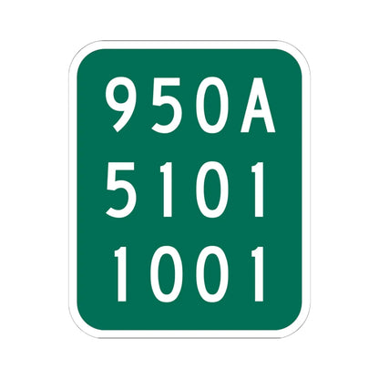 NY-950A (New York) (Road Sign) STICKER Vinyl Kiss-Cut Decal 6 Inch White - The Sticker Space