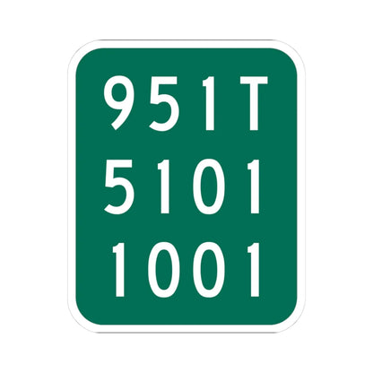 NY-951T (New York) (Road Sign) STICKER Vinyl Kiss-Cut Decal 3 Inch White - The Sticker Space