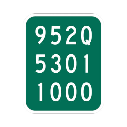 NY-952Q (New York) (Road Sign) STICKER Vinyl Kiss-Cut Decal 2 Inch White - The Sticker Space