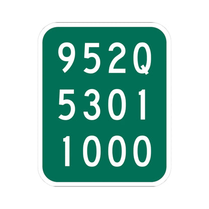 NY-952Q (New York) (Road Sign) STICKER Vinyl Kiss-Cut Decal 3 Inch White - The Sticker Space