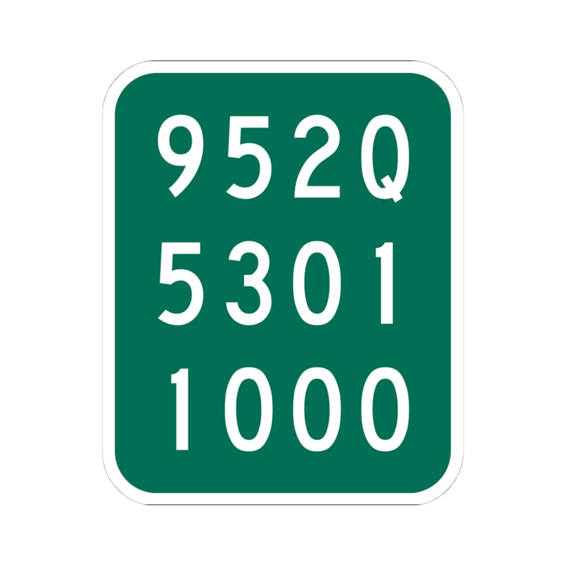 NY-952Q (New York) (Road Sign) STICKER Vinyl Kiss-Cut Decal 4 Inch White - The Sticker Space