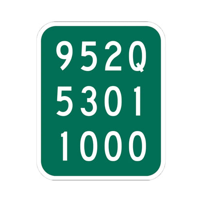 NY-952Q (New York) (Road Sign) STICKER Vinyl Kiss-Cut Decal 4 Inch White - The Sticker Space