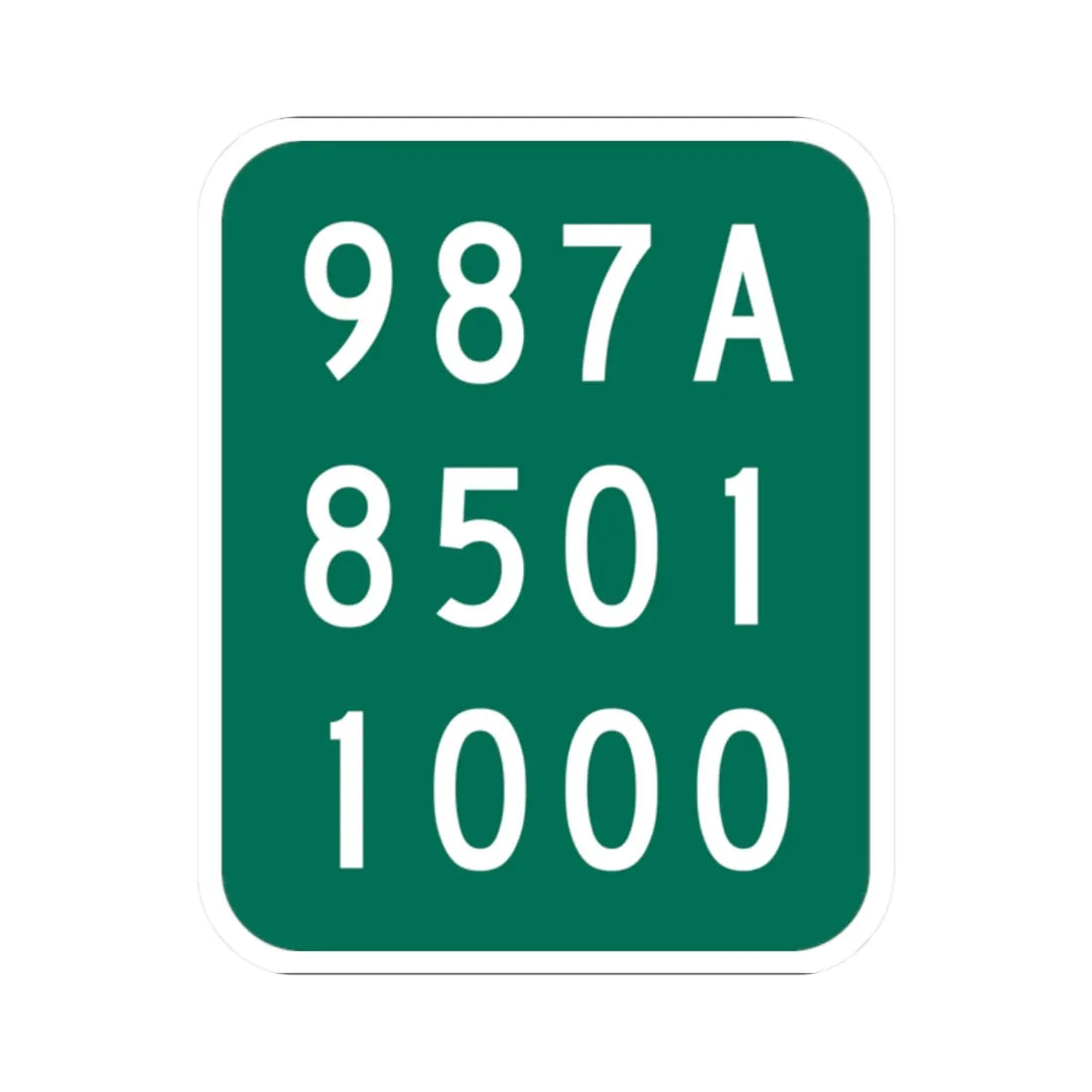 NY-987A (New York) (Road Sign) STICKER Vinyl Kiss-Cut Decal 2 Inch White - The Sticker Space