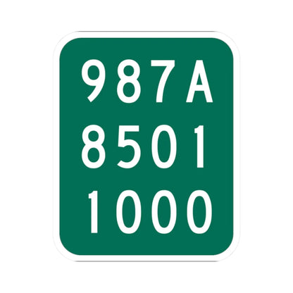 NY-987A (New York) (Road Sign) STICKER Vinyl Kiss-Cut Decal 2 Inch White - The Sticker Space