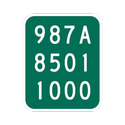 NY-987A (New York) (Road Sign) STICKER Vinyl Kiss-Cut Decal 3 Inch White - The Sticker Space