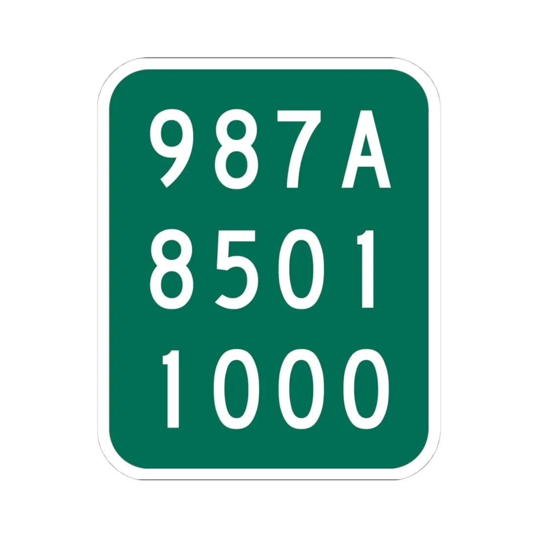 NY-987A (New York) (Road Sign) STICKER Vinyl Kiss-Cut Decal 4 Inch White - The Sticker Space