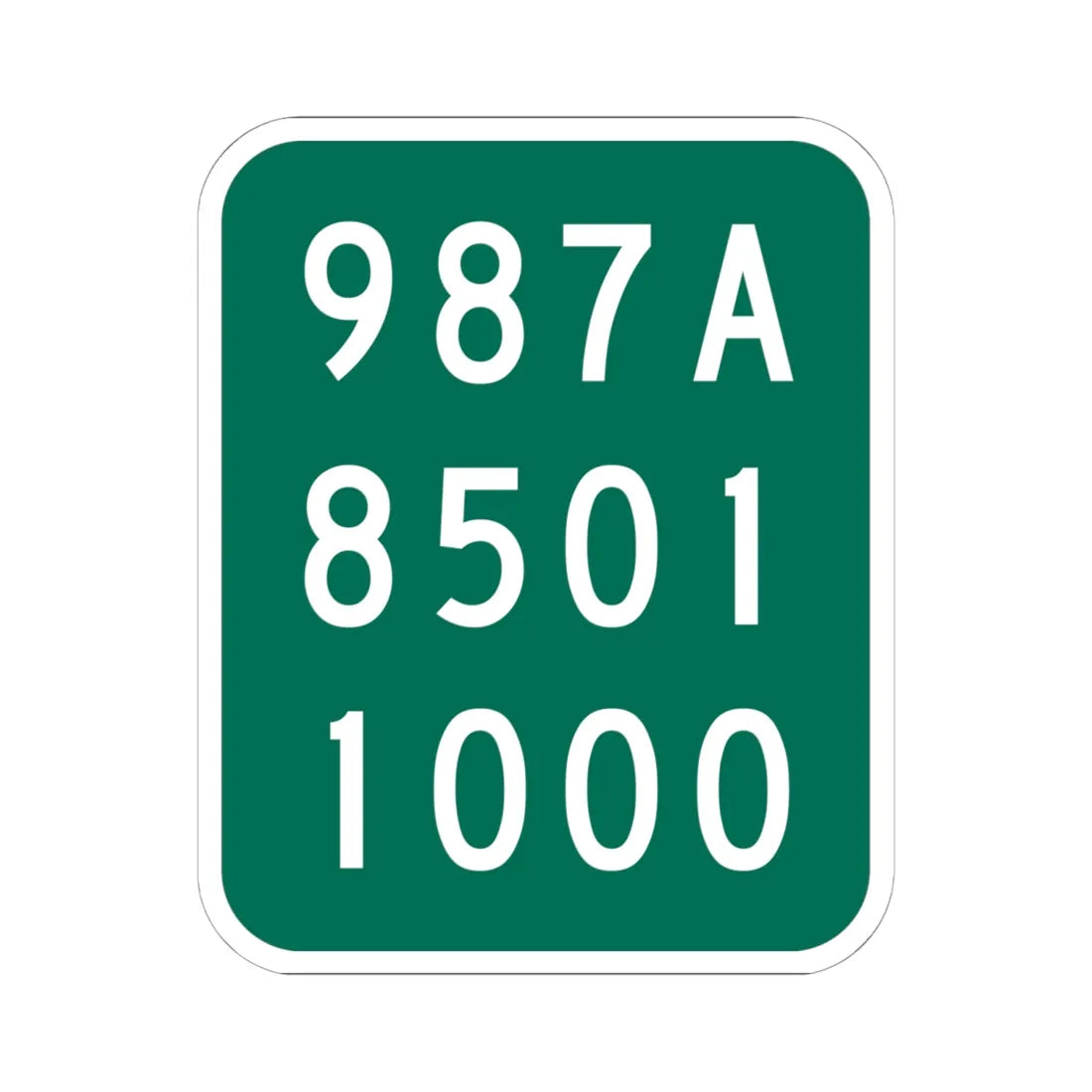 NY-987A (New York) (Road Sign) STICKER Vinyl Kiss-Cut Decal 6 Inch White - The Sticker Space