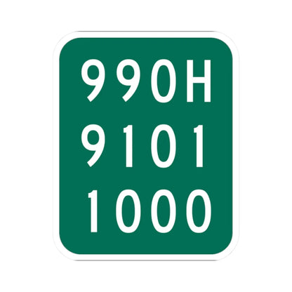 NY-990H (New York) (Road Sign) STICKER Vinyl Kiss-Cut Decal 2 Inch White - The Sticker Space