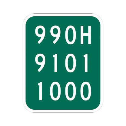 NY-990H (New York) (Road Sign) STICKER Vinyl Kiss-Cut Decal 3 Inch White - The Sticker Space