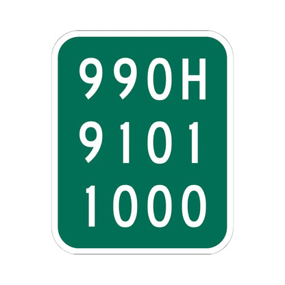 NY-990H (New York) (Road Sign) STICKER Vinyl Kiss-Cut Decal 6 Inch White - The Sticker Space