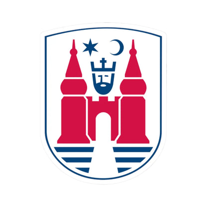 Nyborg Kommune coa (Denmark) (Coat of Arms) STICKER Vinyl Kiss-Cut Decal 2 Inch White - The Sticker Space