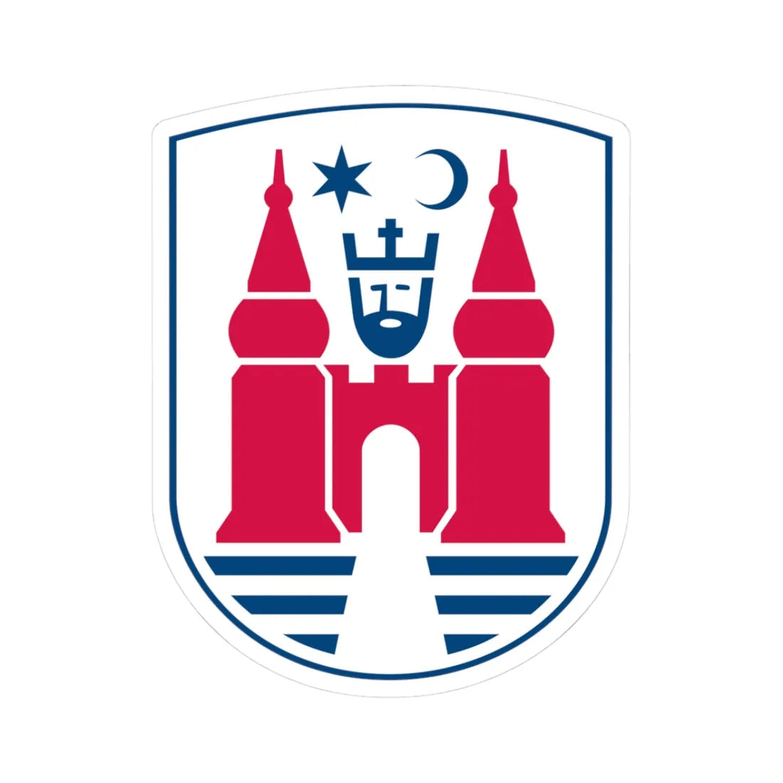 Nyborg Kommune coa (Denmark) (Coat of Arms) STICKER Vinyl Kiss-Cut Decal 3 Inch White - The Sticker Space