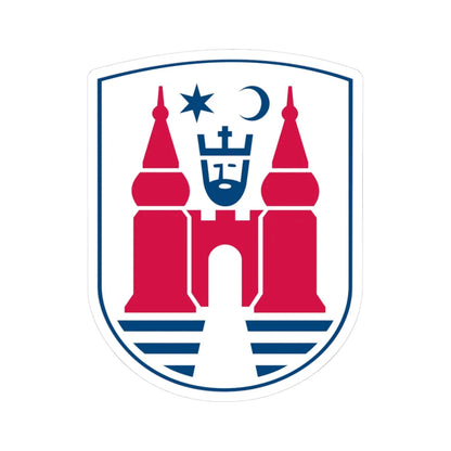 Nyborg Kommune coa (Denmark) (Coat of Arms) STICKER Vinyl Kiss-Cut Decal 3 Inch White - The Sticker Space