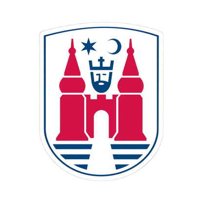 Nyborg Kommune coa (Denmark) (Coat of Arms) STICKER Vinyl Kiss-Cut Decal 4 Inch White - The Sticker Space